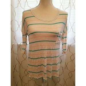 Striped long sleeve top